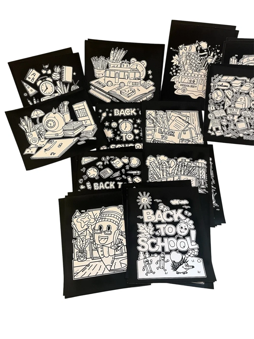 Back To School Velvet Coloring Sheets